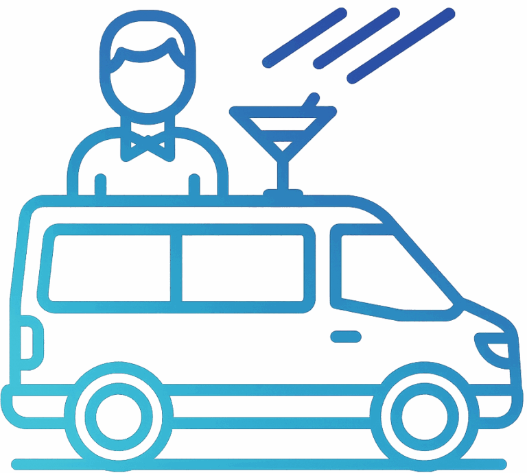 Icon representing the Van Limo party bus service by Fiesta Nights in Puerto Rico